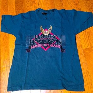 Vintage Harley Davidson bike shirt 90s single stitch made in USA size large